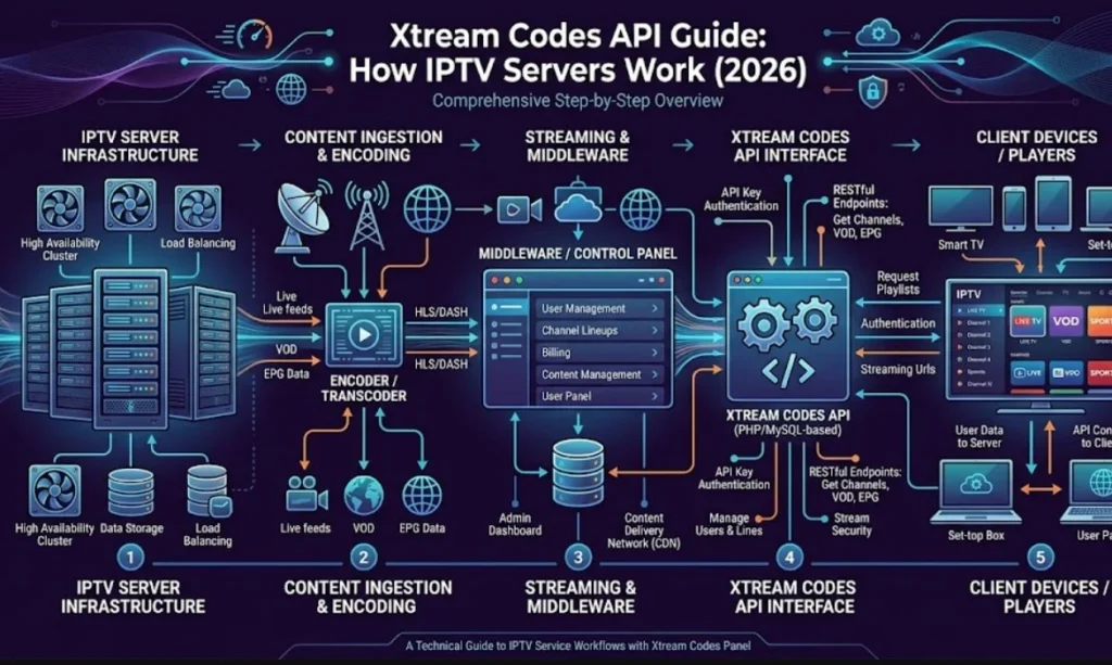 Xtream Codes API Guide: How IPTV Servers Work (2026)