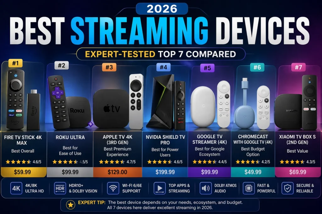 Best Streaming Devices 2026 (Expert-Tested Top 7 Compared)