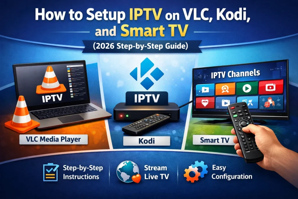 How to Setup IPTV on VLC, Kodi, and Smart TV (2026 Step-by-Step Guide)
