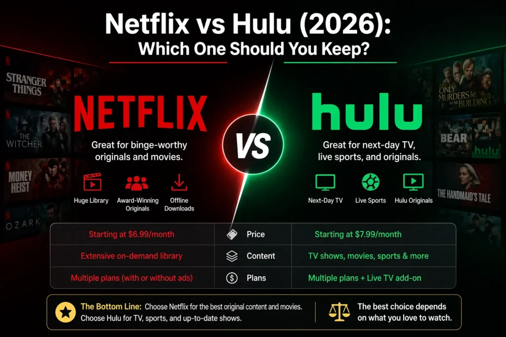 Netflix vs Hulu (2026): Which One Should You Keep?